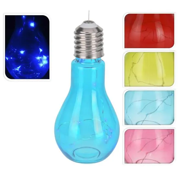 Sfeerlamp In Kleuren - Hangende Gloeilamp - Set Van 4 Stuks 1 Sfeerlamp In Kleuren - Hangende Gloeilamp - Set Van 4 Stuks