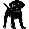 Silhouet Puppy Hond - Decoratief