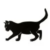 Silhouette Balancerende Kat - Decoratief