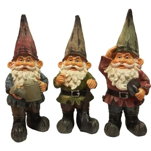 Tuinierende Kabouters - Set Van 3 Stuks 2 Tuinierende Kabouters - Set Van 3 Stuks - Afbeelding 2