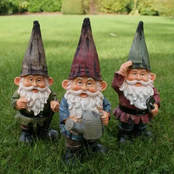 Tuinierende Kabouters - Set Van 3 Stuks 1 Tuinierende Kabouters - Set Van 3 Stuks