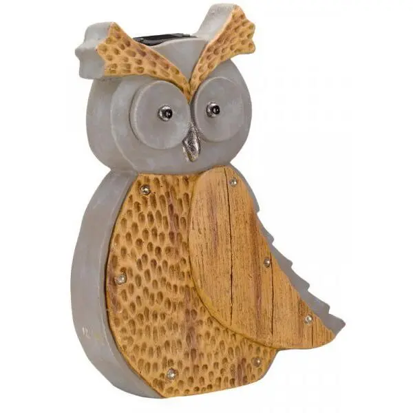 Uil Woody Met Solarlicht 2 Uil Woody Met Solarlicht - Afbeelding 2