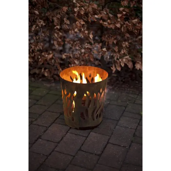 ESSCHERT DESIGN Vuurkorf Voor Zweedse Fakkels - Geroest Staal 2 ESSCHERT DESIGN Vuurkorf Voor Zweedse Fakkels - Geroest Staal - Afbeelding 2