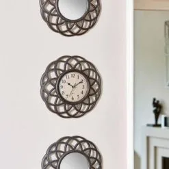 Wandklok Ascot Met Spiegel En Fotoframe - Drie In één