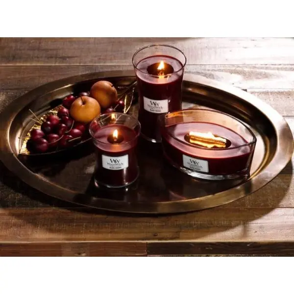 WoodWick Ellipse Candle - Black Cherry 2 WoodWick Ellipse Candle - Black Cherry - Afbeelding 2