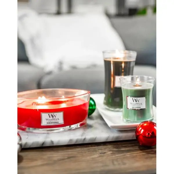 WoodWick Ellipse Candle - Crimson Berries 2 WoodWick Ellipse Candle - Crimson Berries - Afbeelding 2